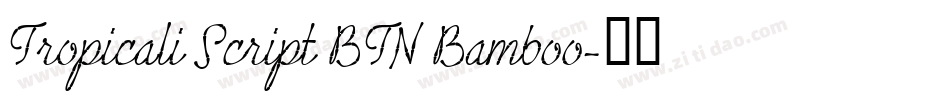 Tropicali Script BTN Bamboo字体转换